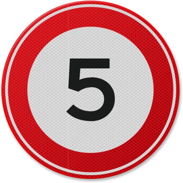 Semn din aluminiu de circulație 5 km