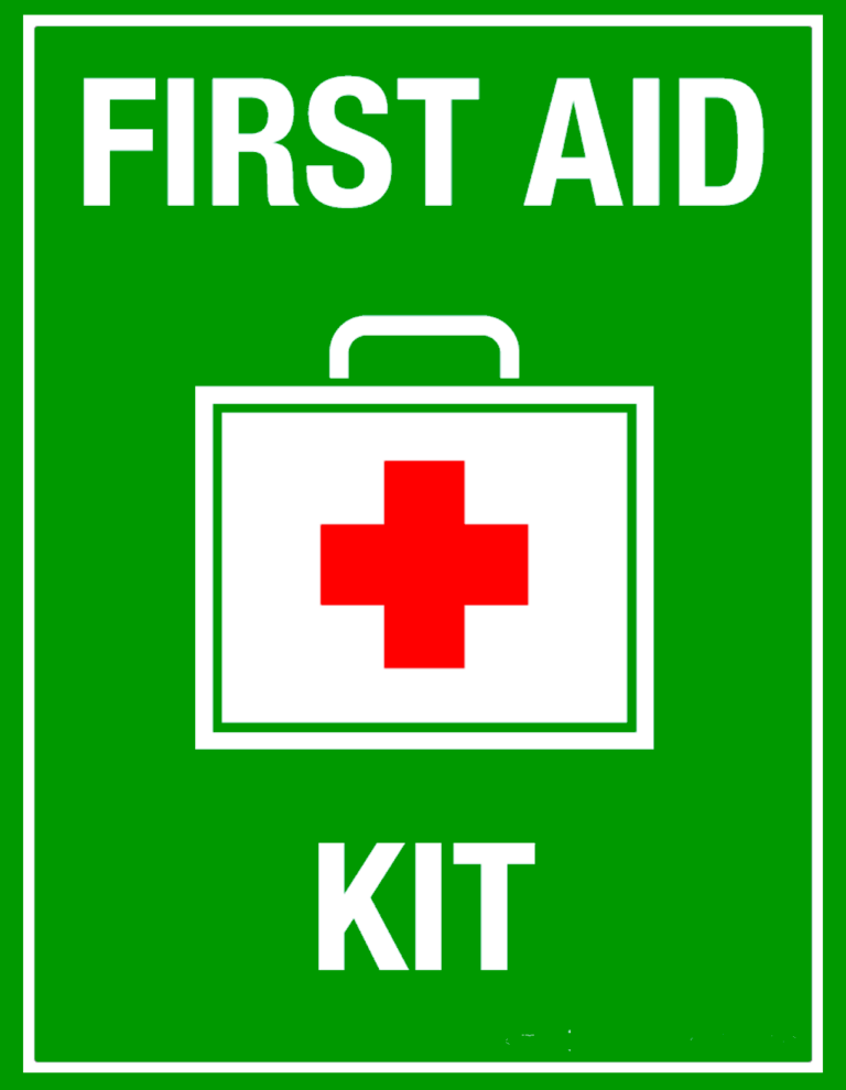 Sign first aid kit