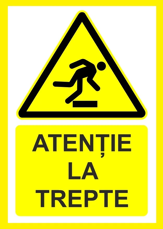 Placuta atentie la trepte