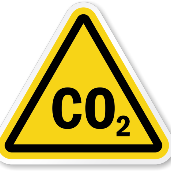 ETICHETĂ CU SIMBOL CO₂ - DIOXID DE CARBON