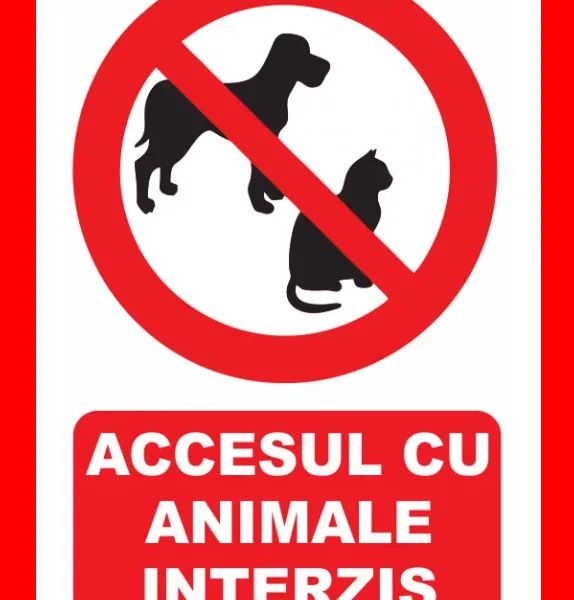 Placuta accesul cu animale interzis