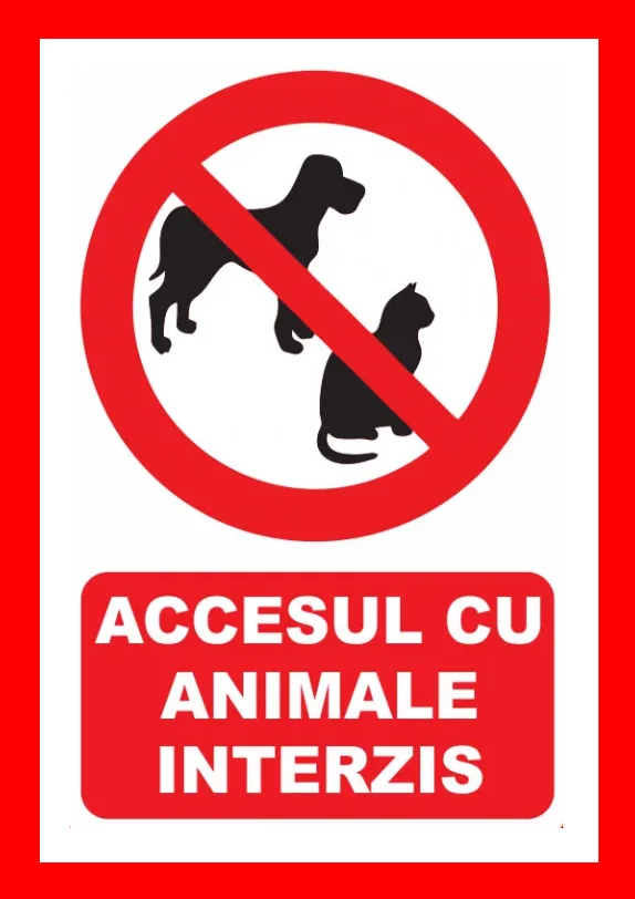 Placuta accesul cu animale interzis