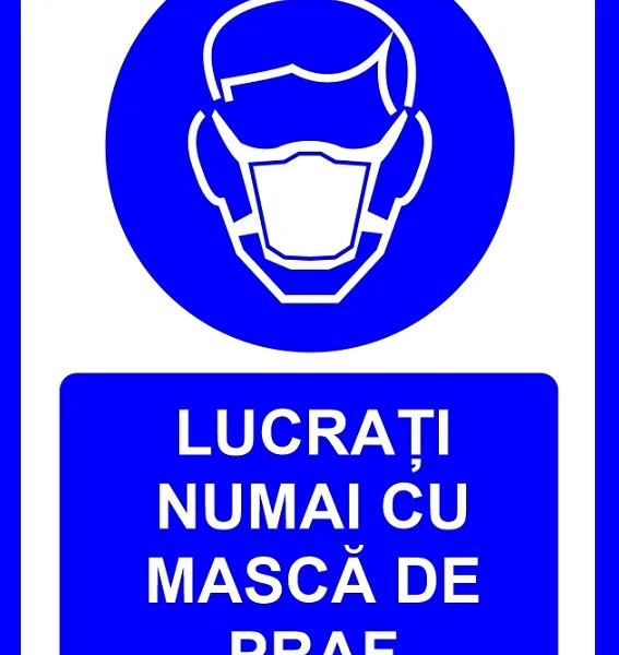 Placuta lucrati numai cu masca de praf
