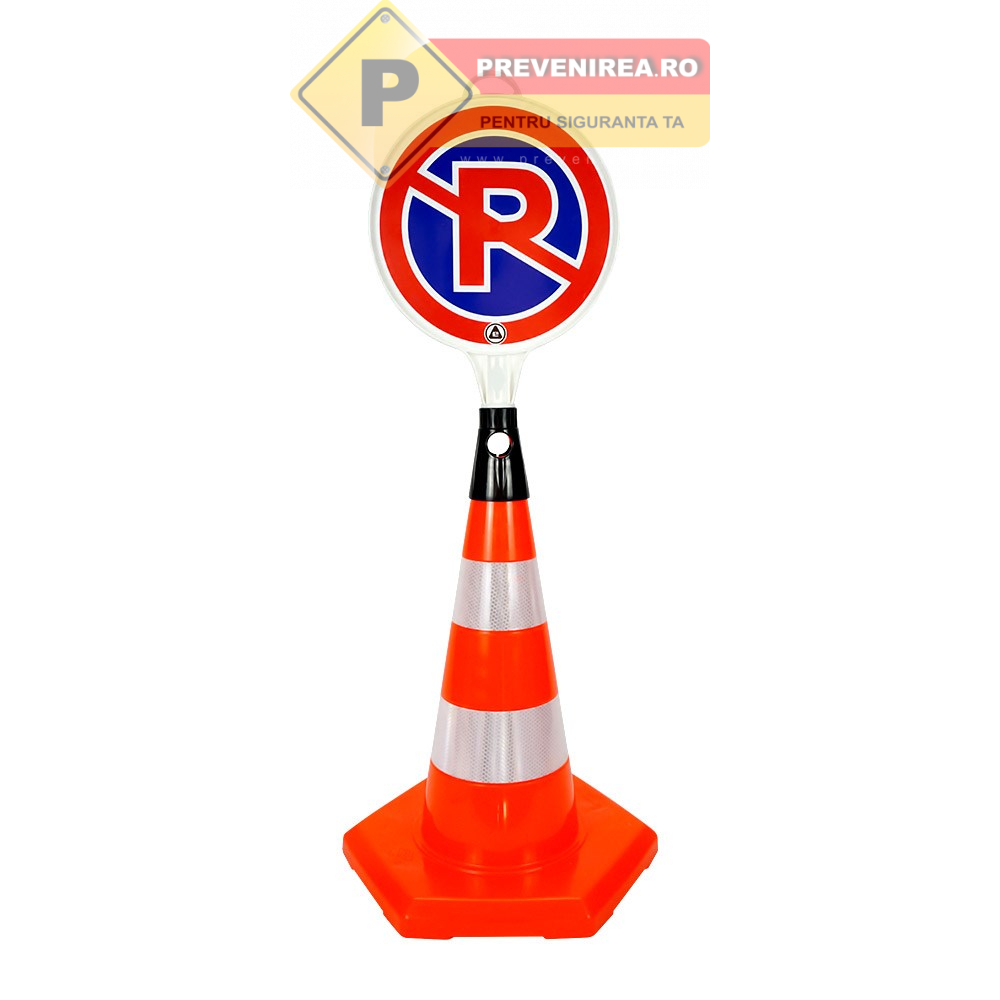 Con delimitare șantier în trafic - Plastic reflectorizant rezistent