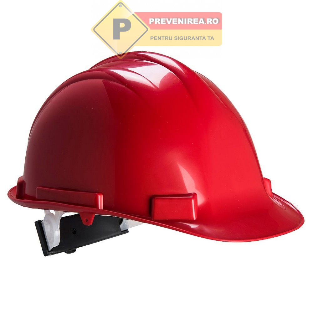 Casca de siguranță roșie - Protecție profesională pentru șantier și industrie
