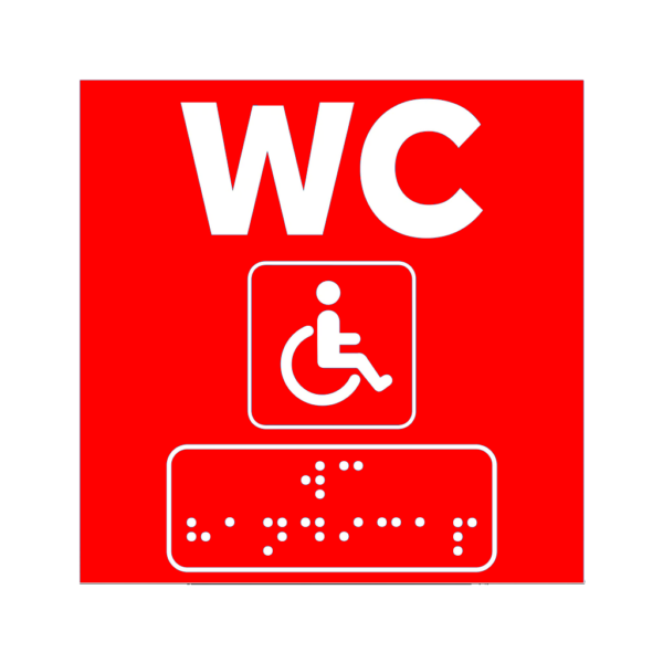SEMNE BRAILLE PENTRU WC PERSOANE CU HANDICAP - PLĂCUȚE TACTILE PERSONALIZATE PENTRU NEVĂZĂTORI