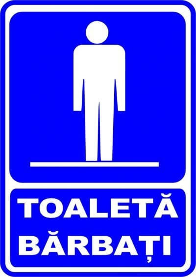 Semn de toaleta barbati