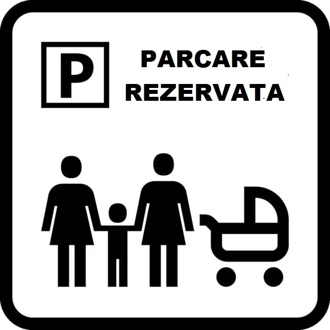 Șabloane pentru marcarea parcărilor rezervate mamă și copil