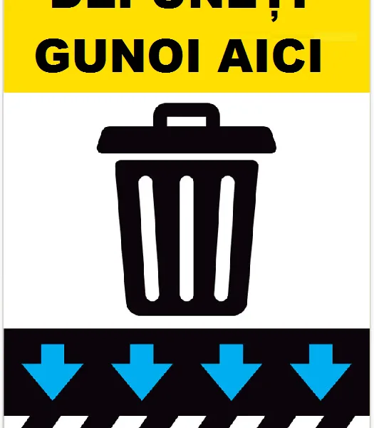 Placuta depuneti gunoi aici