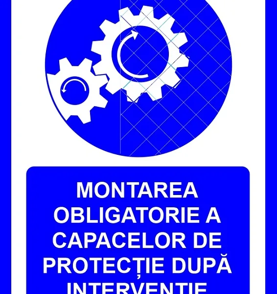 Placuta montarea obligatorie a capacelor de protectie dupa interventie