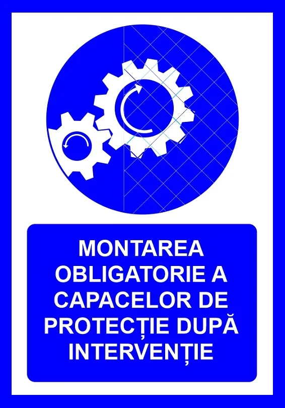 Placuta montarea obligatorie a capacelor de protectie dupa interventie