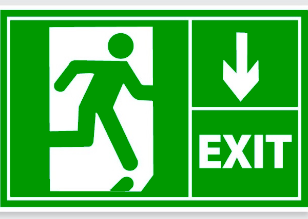 Semn de prim ajutor exit dreapta jos