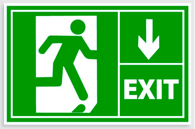 Semn de prim ajutor exit dreapta jos