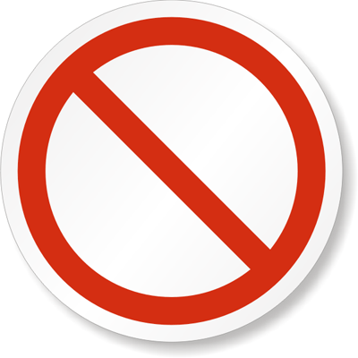Etichetă Interdicție Generală - Respectă Regulile, Protejează Spațiile