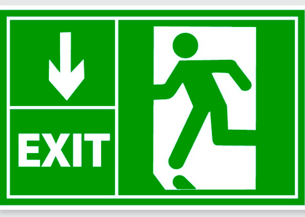 Semn de prim ajutor exit stanga jos