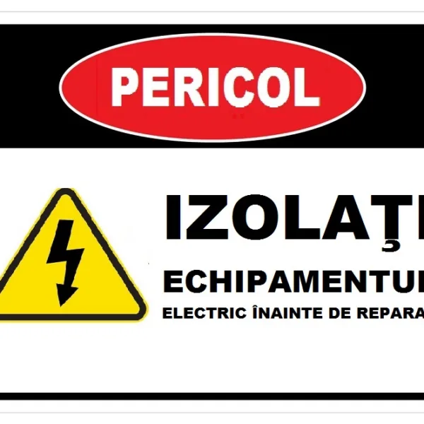 Placuta izolati echipamentul electric inainte de reparare
