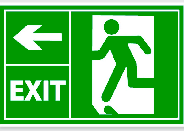 Semn pentru prim ajutor exit stanga