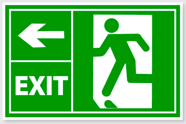 Semn pentru prim ajutor exit stanga