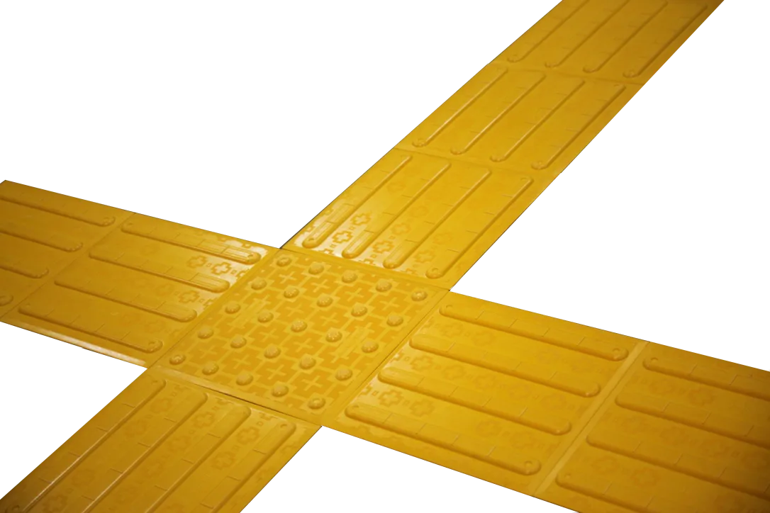 Marcaje tactile galbene pentru nevăzători - orientare și siguranță