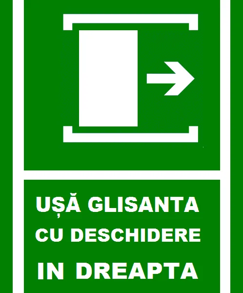 placuta pentru usa glisanta spre dreapta