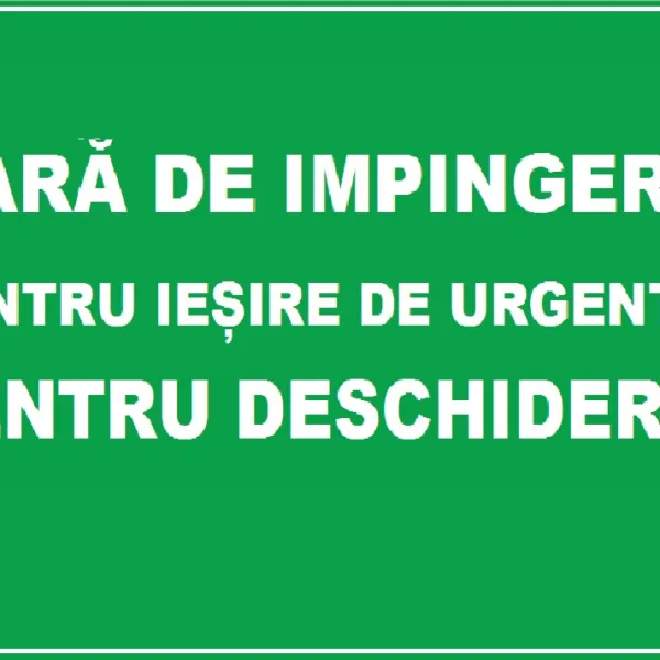 Placuta pentru bara de impingere pentru iesire de urgenta