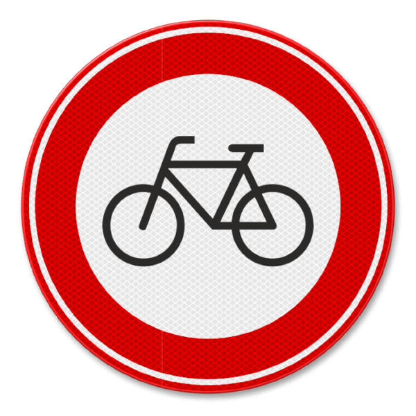 Interzis pentru bicicliști  din aluminiu