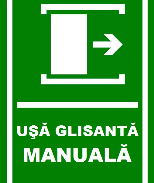 Placuta pentru usa manuala glisanta sprea dreapta