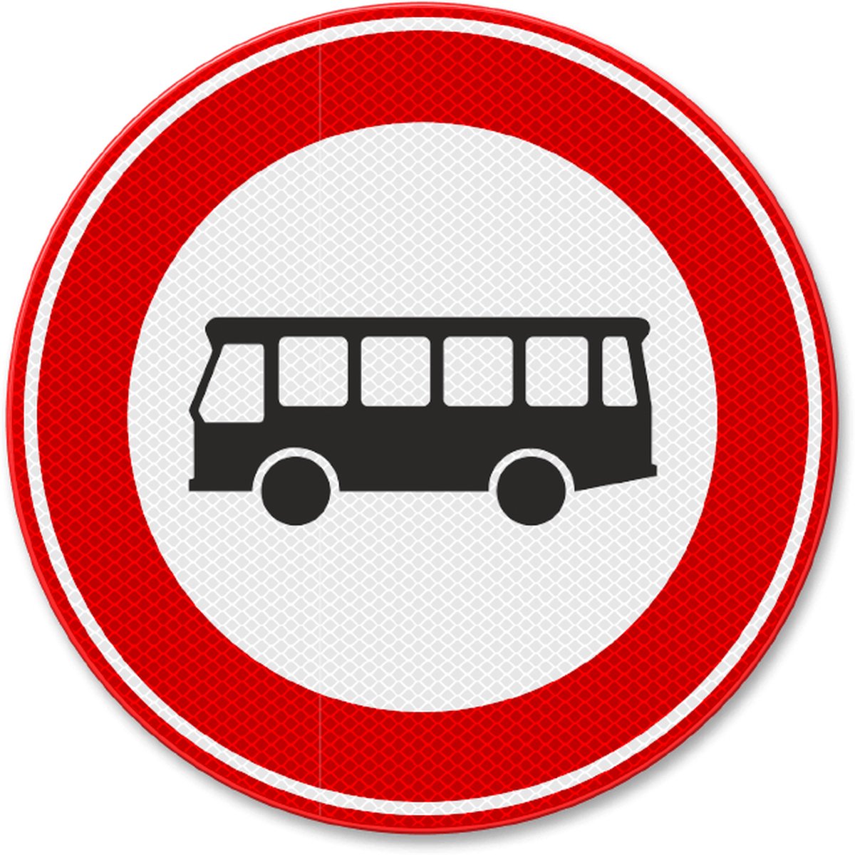 Semn din aluminiu de circulație închis pentru autobuz