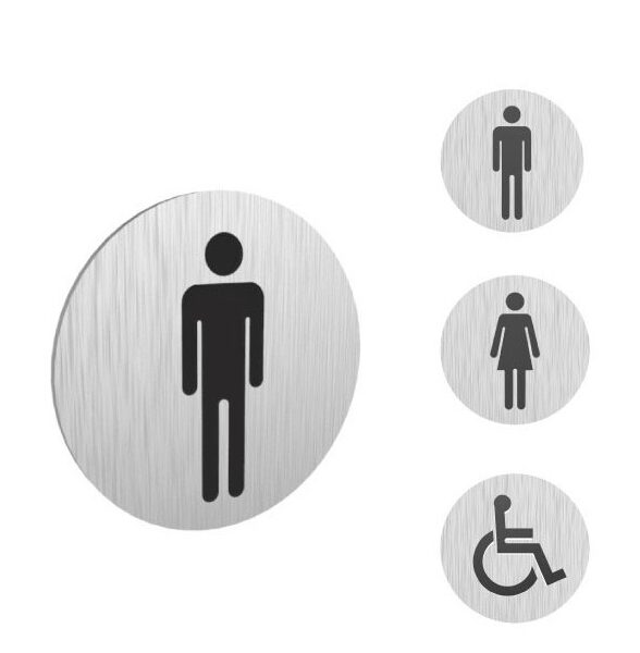 Etichete și Stickere Aluminiu pentru WC - Personalizate cu Text sau Simbol