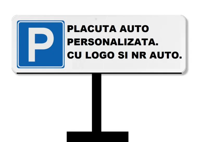 Placuta mobila si fixa cu suport si picior pentru loc de parcare
