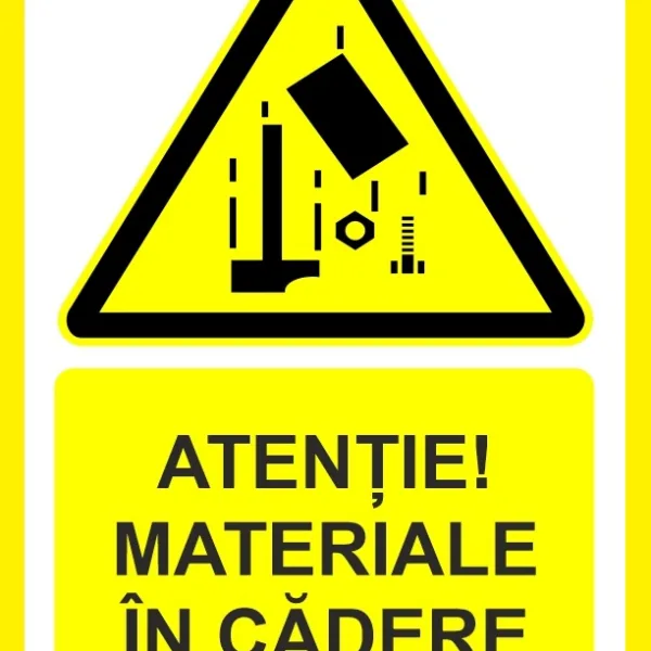 Placuta atentie materiale in cadere