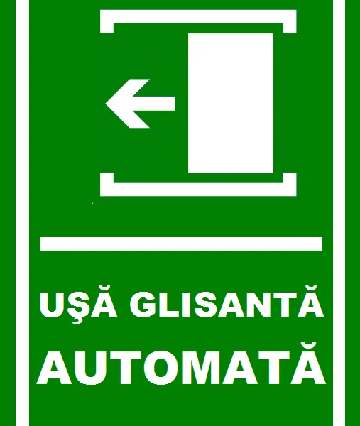 Placuta pentru usa automata glisanta prin stanga