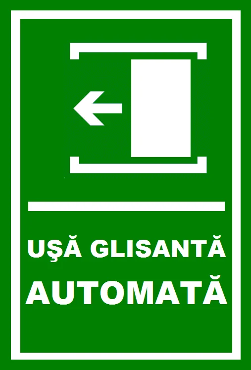 Placuta pentru usa automata glisanta prin stanga