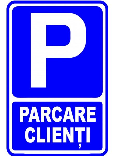 Indicator pentru parcare clienti