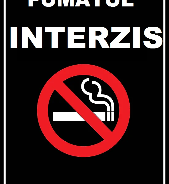 Placuta de interzicere fumatul interzis