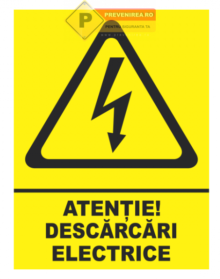 Indicator Atenție! Descărcări Electrice” - Semnalizare de Siguranță