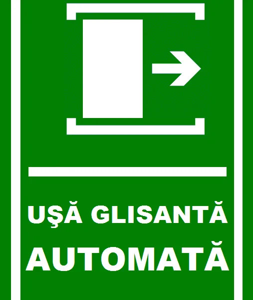 Placuta pentru usa automata glisanta prin dreapta