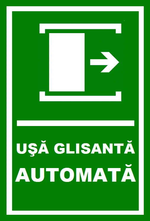 Placuta pentru usa automata glisanta prin dreapta