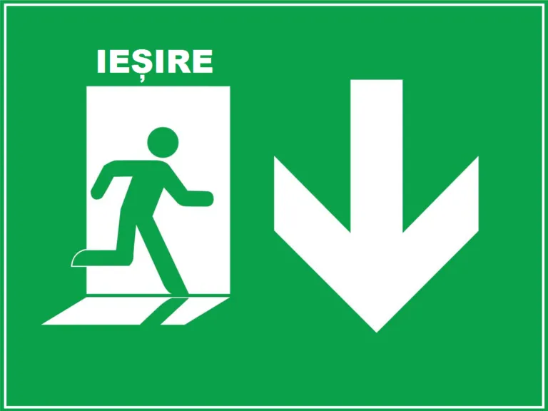 Placuta pentru iesire de siguranta in caz de urgenta