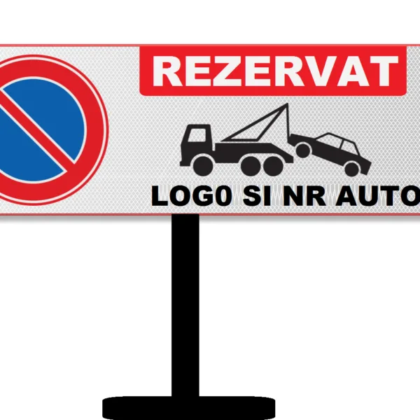 Placute reflectorizante cu rezervari loc de parcare personalizat