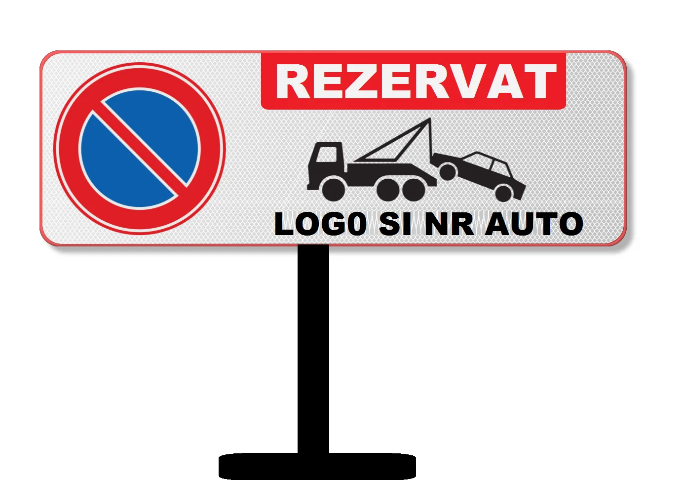Placute reflectorizante cu rezervari loc de parcare personalizat