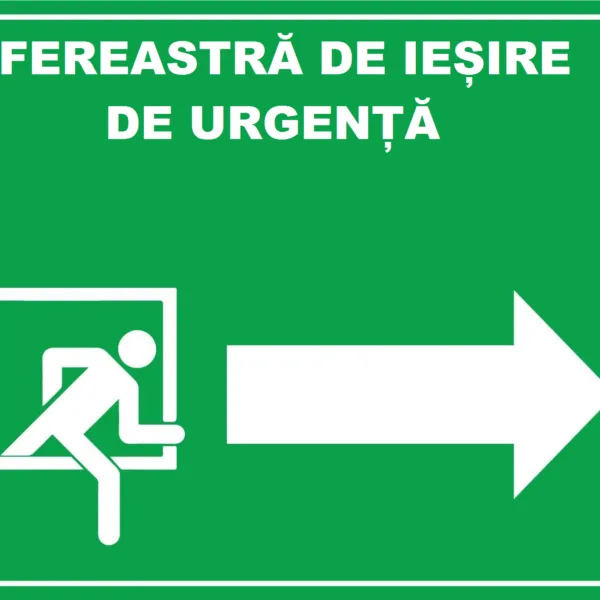 Placuta pentru fereastra de iesire de urgenta in dreapta