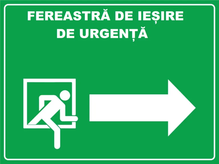 Placuta pentru fereastra de iesire de urgenta in dreapta