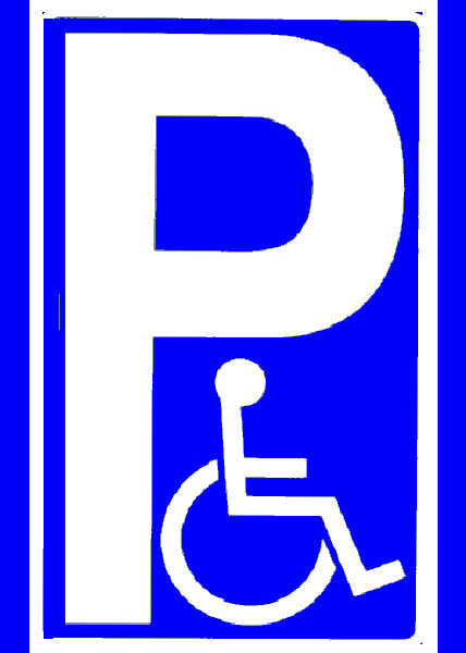 Semn pentru parcare cu scaun rutiere