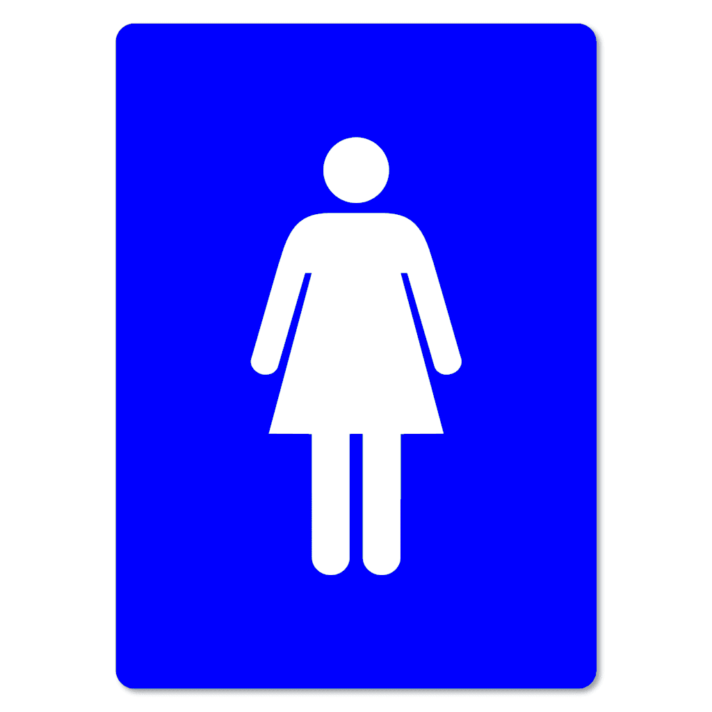 Plăcuță profesională pentru WC femei - Ideală pentru spații comerciale și birouri