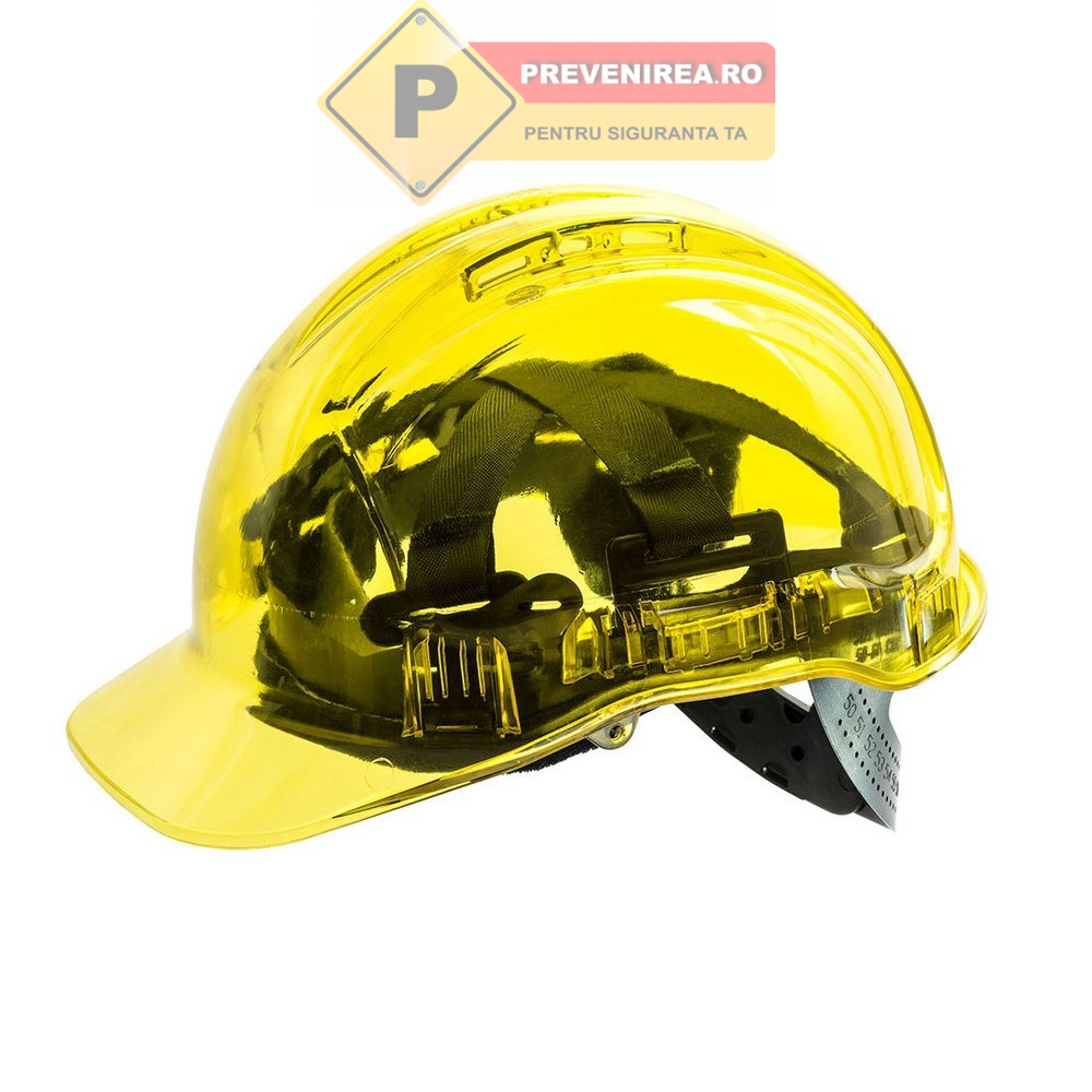 Cască de Protecție Galbenă Ventilată Personalizată - Siguranță și Confort la Locul de Muncă