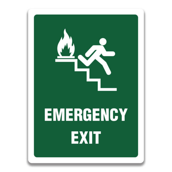 SIGN EMERGENCY EXIT STAIRWAY RIGHT