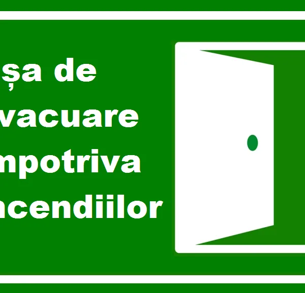 Placuta pentru usa de evacuare împotriva incendiilor
