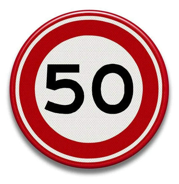 Placuta reflectorizanta cu viteza maxima de 50 km pe ora