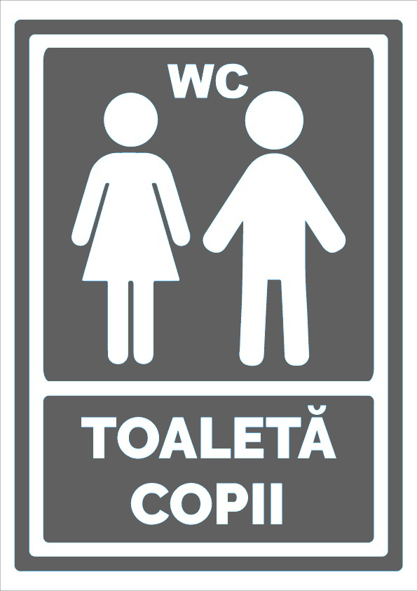 Indicator gri pentru  toaleta copii